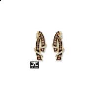 le vian 14k honey goldâ„¢ earrings with chocolate diamondsÂ® 3/8 cts., vanilla diamondsÂ® 1/6 cts.