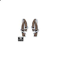 le vian 14k vanilla goldÂ® earrings with chocolate diamondsÂ® 3/8 cts., vanilla diamondsÂ® 1/6 cts.