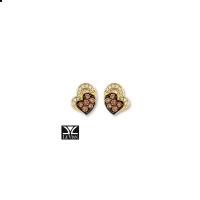 le vian 14k honey gold™ earrings with chocolate diamonds® 1/5 cts., vanilla diamonds® 1/15 cts.