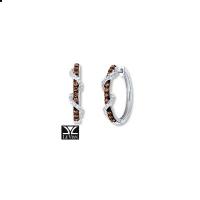 le vian 14k vanilla gold® earrings with chocolate diamonds® 1/3 cts., vanilla diamonds® 1/5 cts.