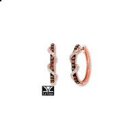 le vian 14k strawberry gold® earrings with chocolate diamonds® 1/3 cts., vanilla diamonds® 1/5 cts.