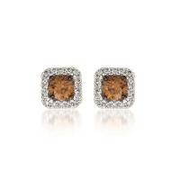 le vian 14k vanilla goldÂ® earrings with chocolate diamondsÂ® 5/8 cts., nude diamondsâ„¢ 1/4 cts.