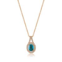 le vian 14k strawberry goldÂ® blueberry zirconâ„¢ 1  1/3 cts. pendant with vanilla diamondsÂ® 1/3 cts.