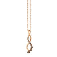 le vian 14k strawberry gold® pendant with ombre chocolate diamonds® 3/8 cts.