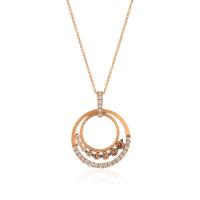 le vian 14k strawberry gold® pendant with ombre chocolate diamonds® 1  1/5 cts.