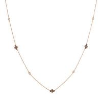 le vian 14k strawberry gold® necklace with vanilla diamonds® 1/5 cts., chocolate diamonds® 1/2 cts.