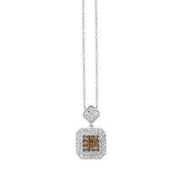 le vian 14k vanilla gold® pendant with vanilla diamonds® 1/2 cts., chocolate diamonds® 1/3 cts.