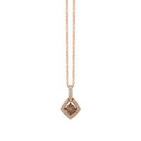 le vian 14k strawberry gold® pendant with chocolate diamonds® 1/3 cts., nude diamonds™ 1/4 cts.