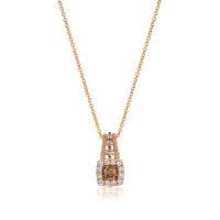 le vian 14k strawberry goldÂ® pendant with chocolate diamondsÂ® 1/2 cts., vanilla diamondsÂ® 1/4 cts.