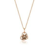 le vian 14k strawberry gold® pendant with chocolate diamonds® 1/15 cts., vanilla diamonds® 1/8 cts.