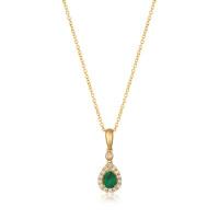 le vian 14k honey gold™ costa smeralda emeralds™ 1/3 cts. pendant with vanilla diamonds® 1/10 cts.