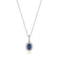 le vian 14k vanilla gold® blueberry sapphire™ 1/2 cts. pendant with vanilla diamonds® 1/10 cts.