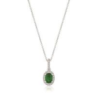 le vian 14k vanilla gold® costa smeralda emeralds™ 1/3 cts. pendant with vanilla diamonds® 1/10 cts.