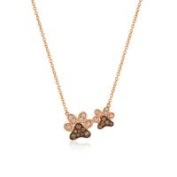 le vian 14k strawberry gold® necklace with chocolate diamonds® 1/6 cts., vanilla diamonds® 1/8 cts.
