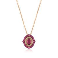 le vian 14k strawberry gold® passion ruby™ 7/8 cts. pendant with nude diamonds™ 1/5 cts.