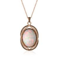 le vian 18k strawberry gold® neopolitan opal™ 20.190 cts. pendant with chocolate diamonds® 7/8 cts., vanilla diamonds® 1/2 cts.