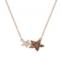 le vian 14k strawberry goldÂ® necklace with chocolate diamondsÂ® 3/8 cts., nude diamondsâ„¢ 1/8 cts.