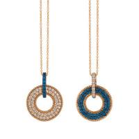 le vian 14k strawberry goldÂ® blueberry sapphireâ„¢ 7/8 cts. pendant with vanilla diamondsÂ® 5/8 cts.