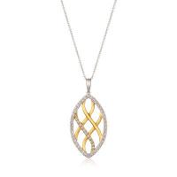 le vian 14k two tone gold pendant with nude diamonds™ 1 cts.