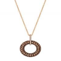le vian 14k strawberry goldÂ® pendant with chocolate diamondsÂ® 1  1/5 cts., vanilla diamondsÂ® 1/6 cts.