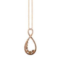 le vian 14k strawberry gold® pendant with ombre chocolate diamonds® 1  1/3 cts.
