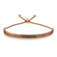 le vian 14k strawberry gold® bolo bracelet with ombre chocolate diamonds® 3 cts.
