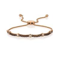 le vian 14k strawberry gold® bolo bracelet with vanilla diamonds® 1/3 cts., chocolate diamonds® 3/8 cts.