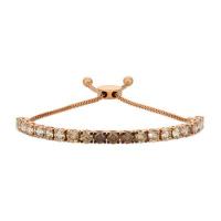 le vian 14k strawberry gold® bolo bracelet with ombre chocolate diamonds® 6 cts.