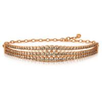 le vian 14k strawberry gold® bolo bracelet with nude diamonds™ 5  1/4 cts.