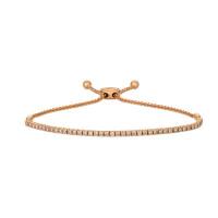 le vian 14k strawberry gold® bolo bracelet with nude diamonds™ 1 cts.