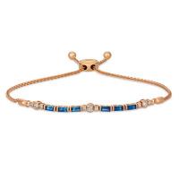 le vian 14k strawberry goldÂ® blueberry sapphireâ„¢ 3/4 cts. bolo bracelet with vanilla diamondsÂ® 1/4 cts.
