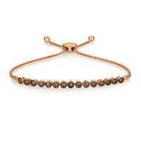 le vian 14k strawberry gold® bolo bracelet with chocolate diamonds® 7/8 cts.