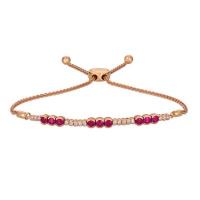 le vian 14k strawberry goldÂ® passion rubyâ„¢ 1 cts. bolo bracelet with vanilla diamondsÂ® 1/5 cts.