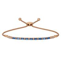 le vian 14k strawberry gold® blueberry sapphire™ 1  1/6 cts. bolo bracelet with vanilla diamonds® 1/10 cts.