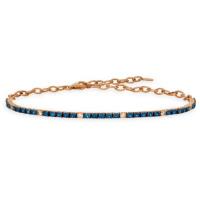 le vian 14k strawberry gold® blueberry sapphire™ 2  1/8 cts. bracelet with nude diamonds™ 1/2 cts.