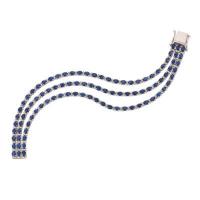 le vian 14k vanilla gold® blueberry sapphire™ 15.000 cts. bracelet with vanilla diamonds® 1  1/3 cts.
