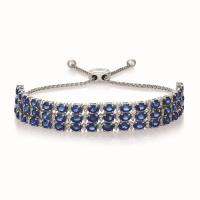 le vian 14k vanilla gold® blueberry sapphire™ 8 cts. bolo bracelet with vanilla diamonds® 5/8 cts.