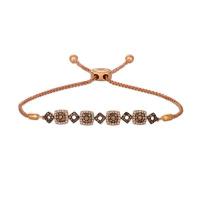 le vian 14k strawberry goldÂ® bolo bracelet with chocolate diamondsÂ® 1/2 cts., vanilla diamondsÂ® 1/5 cts.