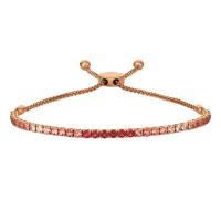 le vian 14k strawberry gold® strawberry ombré® 1  3/4 cts., white sapphire 1/4 cts. bolo bracelet