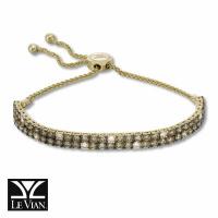 le vian 14k honey gold™ bolo bracelet with nude diamonds™ 5/8 cts., chocolate diamonds® 3  1/3 cts.