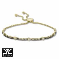 le vian 14k honey gold™ bolo bracelet with nude diamonds™ 3/8 cts., chocolate diamonds® 3/4 cts.