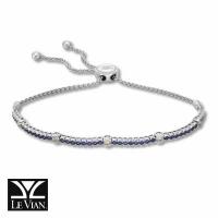 le vian 14k vanilla gold® blueberry sapphire™ 1  1/5 cts. bolo bracelet with nude diamonds™ 3/8 cts.