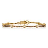le vian 14k honey goldâ„¢ bracelet with vanilla diamondsÂ® 1/2 cts., chocolate diamondsÂ® 1  1/2 cts.