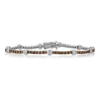 le vian 14k vanilla gold® bracelet with vanilla diamonds® 1/2 cts., chocolate diamonds® 1  1/2 cts.