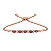 le vian 14k strawberry goldÂ® passion rubyâ„¢ 1  1/3 cts. bolo bracelet with vanilla diamondsÂ® 1/8 cts.