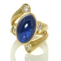 whisper cuff bracelet in gold with sapphires