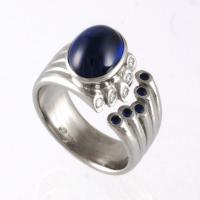 star cluster ring version 2 in gold with diamonds star cluster ring version 2 in gold with diamonds