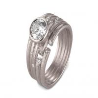 ice ring in white gold with diamonds
