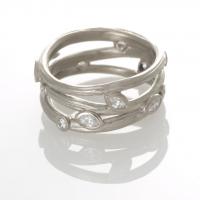 ice ring in white gold with diamonds