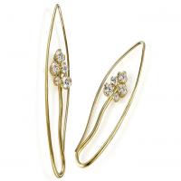 iris earrings in gold with diamonds